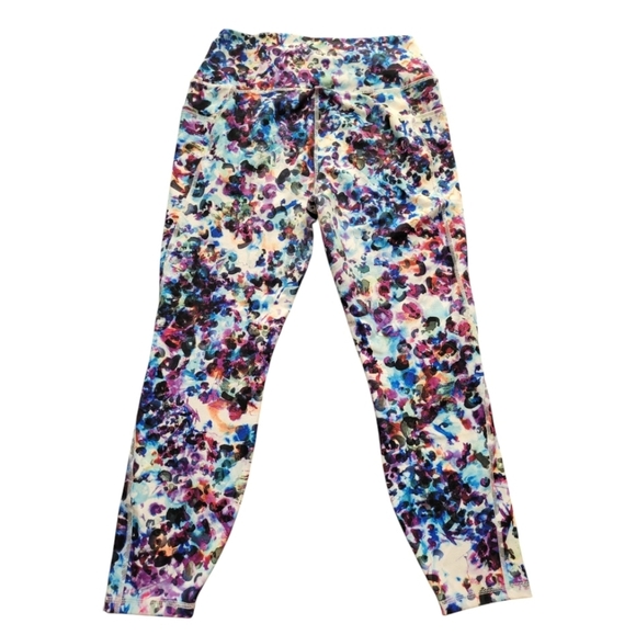 RBX Active Ultra Soft Cheetah Leopard Ankle Leggings Pocket Size L - Picture 2 of 9